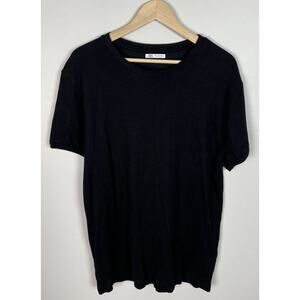 Zara Basic Black Tee Crew Neck Short Sleeve Size XL Women’s